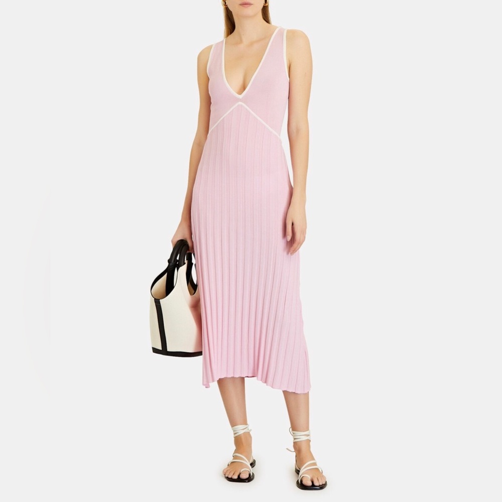 SOLID & STRIPED
Aubrey Sleeveless Knit Midi Dress - Pink